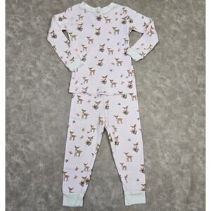 Burt's Bee's 2pc Pajamas 18 Months 18m ~ Deer / Doe Flower Crown 18M Pj's